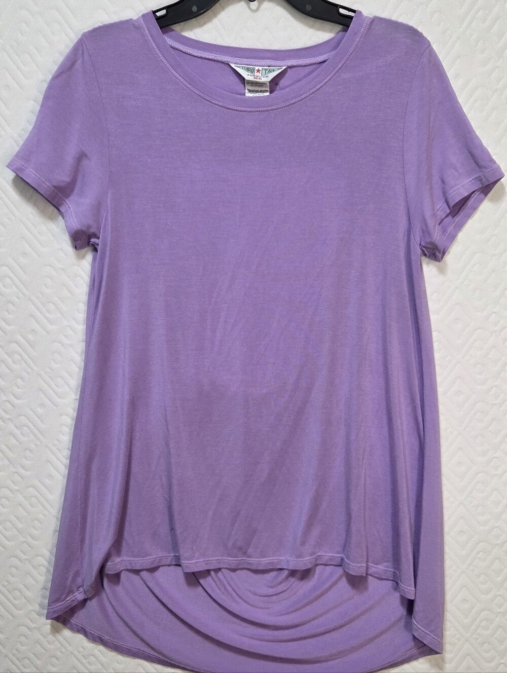 Women's HardTail Lilac Short Sleeve XS Top Shirt , Extended Tail, Cutaway Back